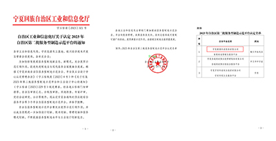 基層動(dòng)態(tài)｜寧夏數(shù)據(jù)科技股份有限公司榮獲第二批自治區(qū)服務(wù)型制造示范平臺(tái)稱(chēng)號(hào)